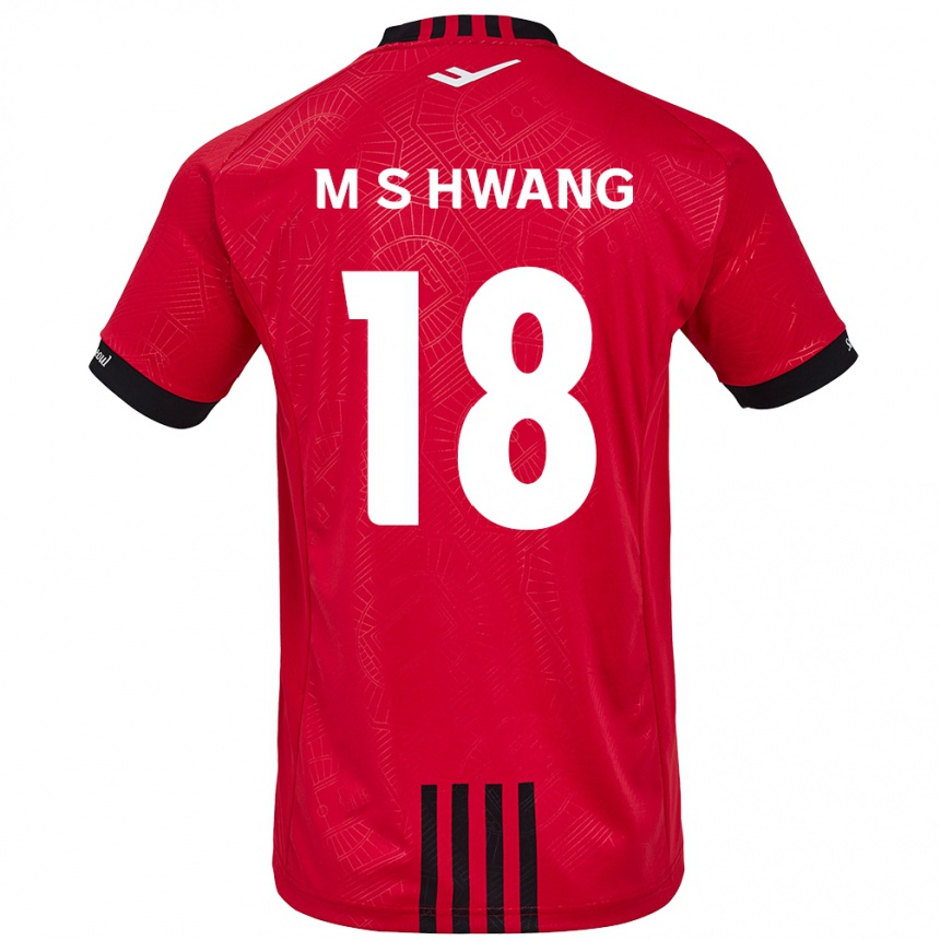 Niño Fútbol Camiseta Seong-Min Hwang #18 Negro Rojo 1ª Equipación 2024/25 México