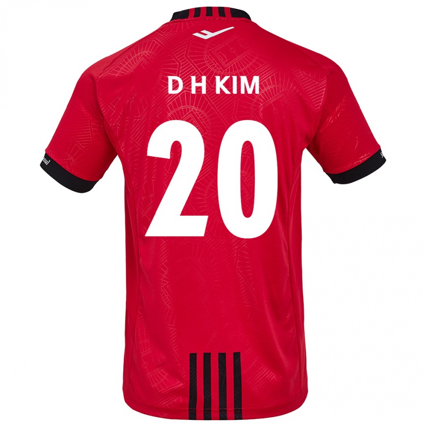 Niño Fútbol Camiseta Hyeon-Deok Kim #20 Negro Rojo 1ª Equipación 2024/25 México