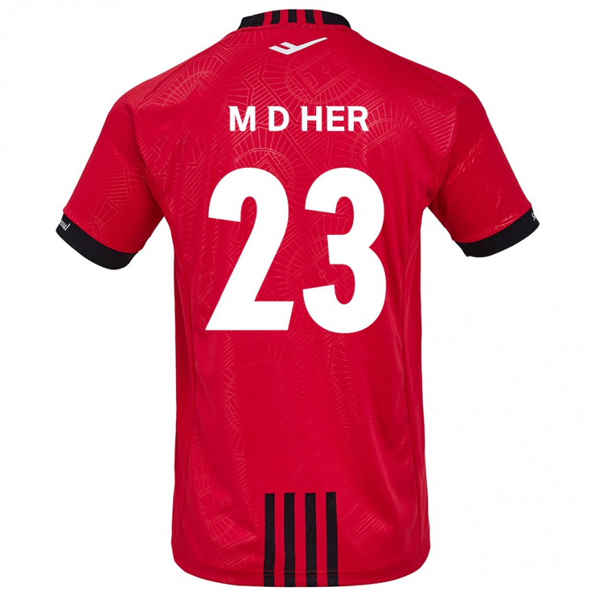 Niño Fútbol Camiseta Dong-Min Her #23 Negro Rojo 1ª Equipación 2024/25 México