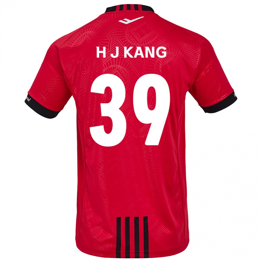 Niño Fútbol Camiseta Ju-Hyeok Kang #39 Negro Rojo 1ª Equipación 2024/25 México