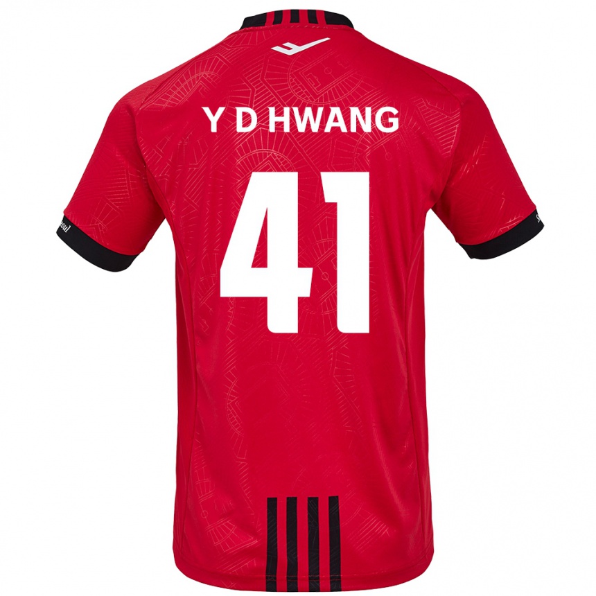 Niño Fútbol Camiseta Do-Yoon Hwang #41 Negro Rojo 1ª Equipación 2024/25 México