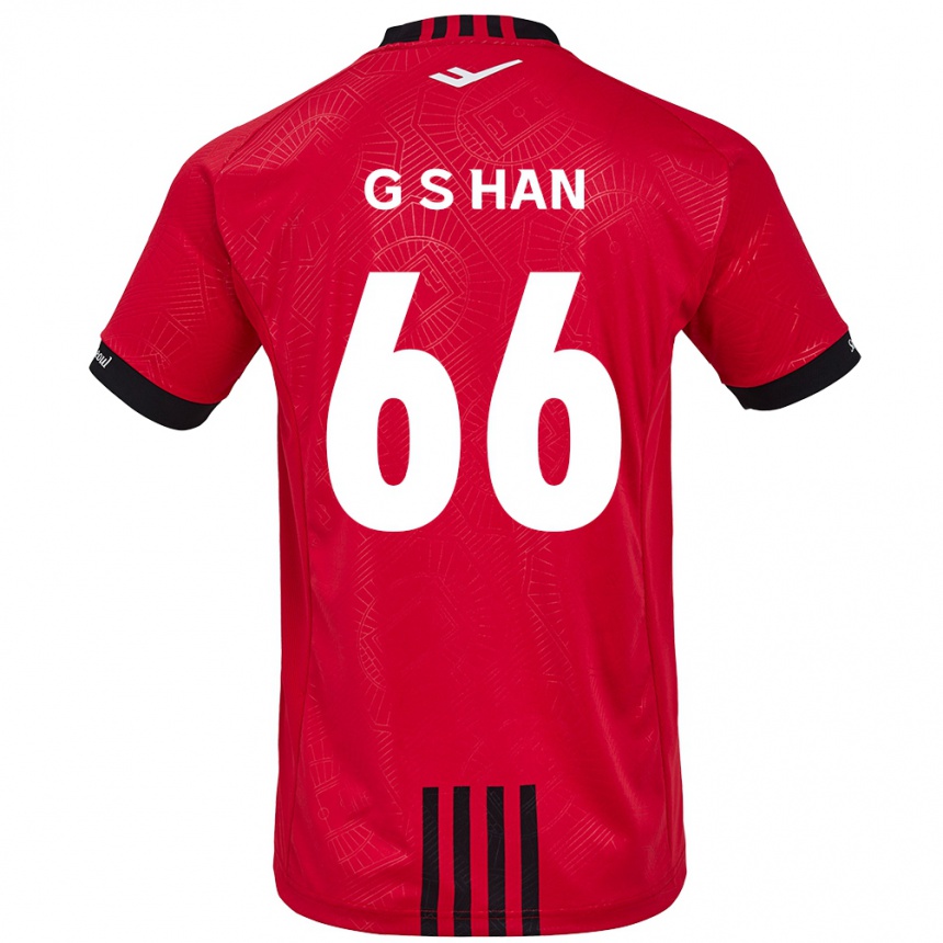 Niño Fútbol Camiseta Seung-Gyu Han #66 Negro Rojo 1ª Equipación 2024/25 México