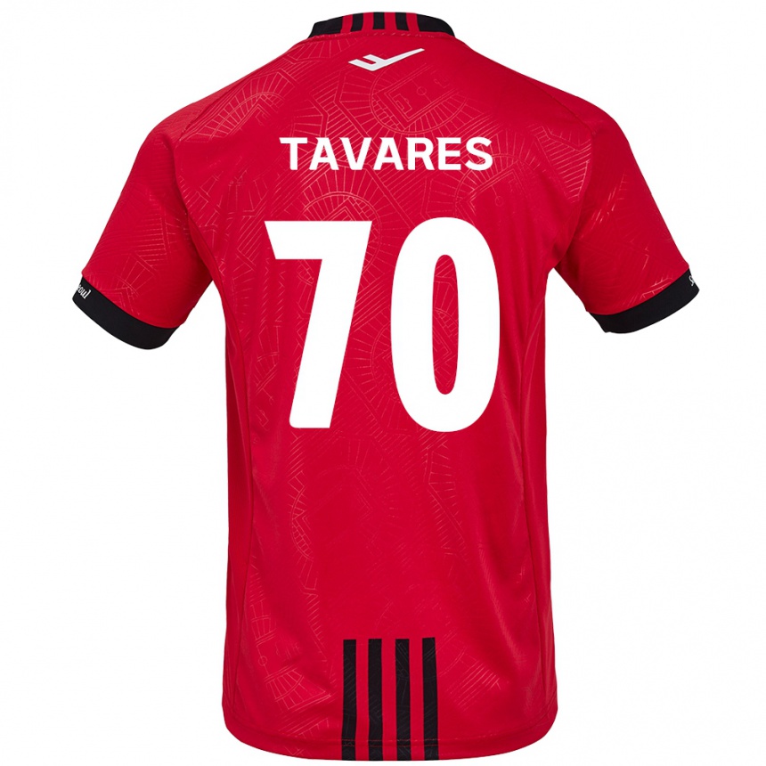 Niño Fútbol Camiseta Ronaldo Tavares #70 Negro Rojo 1ª Equipación 2024/25 México