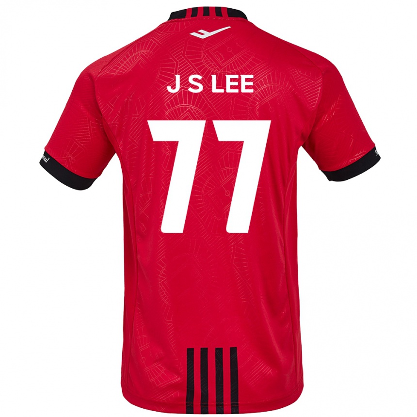 Niño Fútbol Camiseta Seung-Joon Lee #77 Negro Rojo 1ª Equipación 2024/25 México