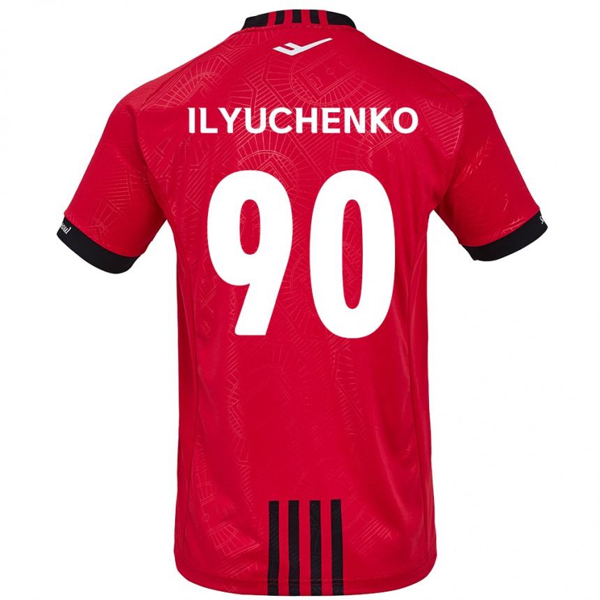 Niño Fútbol Camiseta Stanislav Ilyuchenko #90 Negro Rojo 1ª Equipación 2024/25 México