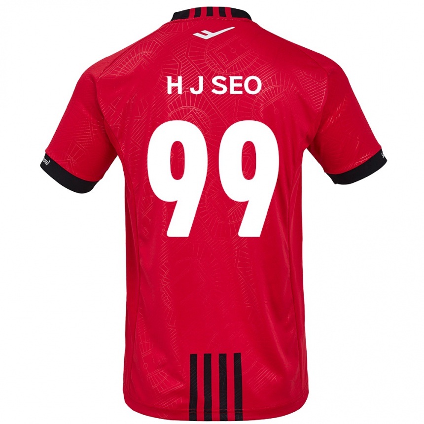 Niño Fútbol Camiseta Ju-Hwan Seo #99 Negro Rojo 1ª Equipación 2024/25 México