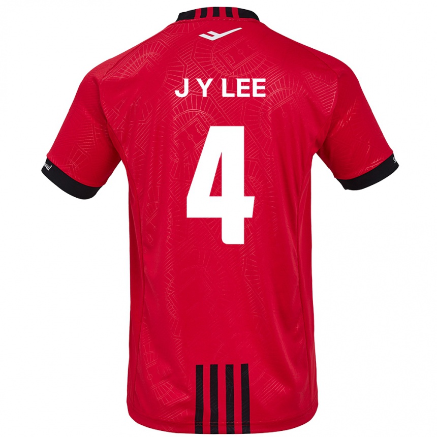 Niño Fútbol Camiseta Young-Jun Lee #4 Negro Rojo 1ª Equipación 2024/25 México