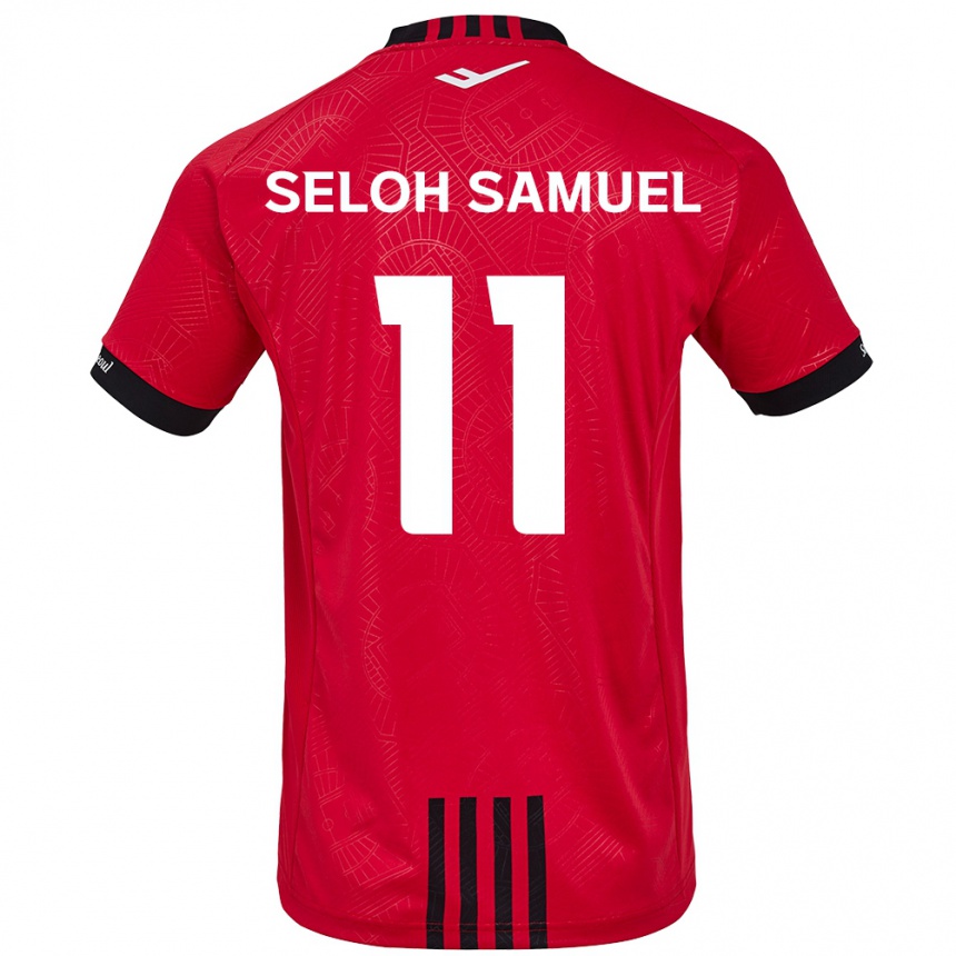 Niño Fútbol Camiseta Gbato Seloh Samuel #11 Negro Rojo 1ª Equipación 2024/25 México