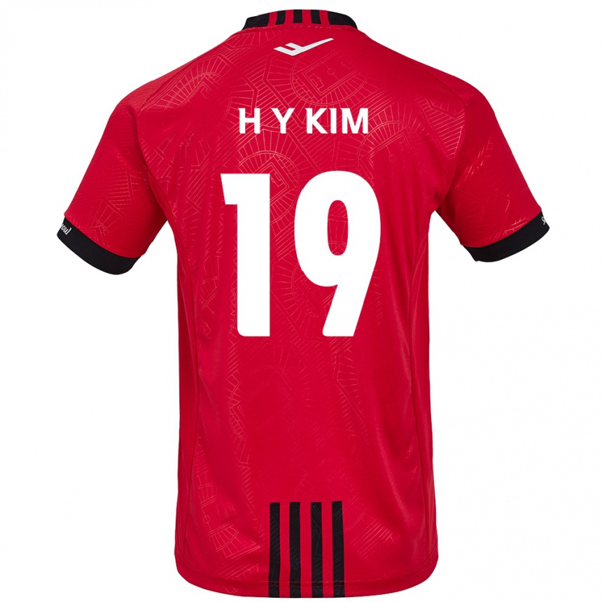 Niño Fútbol Camiseta Yong-Hyuk Kim #19 Negro Rojo 1ª Equipación 2024/25 México