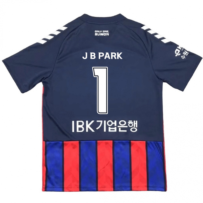 Niño Fútbol Camiseta Bae-Jong Park #1 Azul Rojo 1ª Equipación 2024/25 México