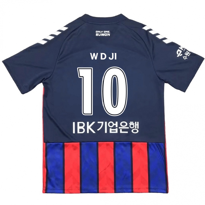 Niño Fútbol Camiseta Dong-Won Ji #10 Azul Rojo 1ª Equipación 2024/25 México