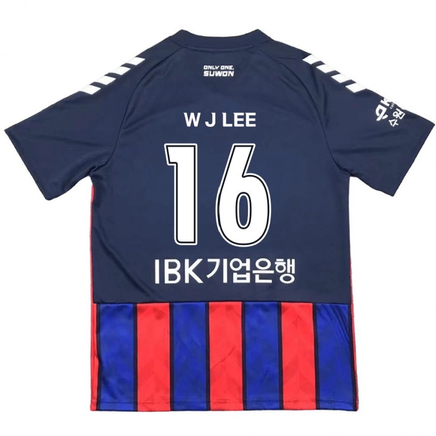 Niño Fútbol Camiseta Jae-Won Lee #16 Azul Rojo 1ª Equipación 2024/25 México