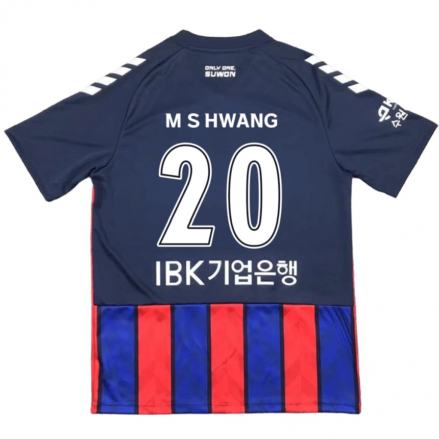 Niño Fútbol Camiseta Soon-Min Hwang #20 Azul Rojo 1ª Equipación 2024/25 México