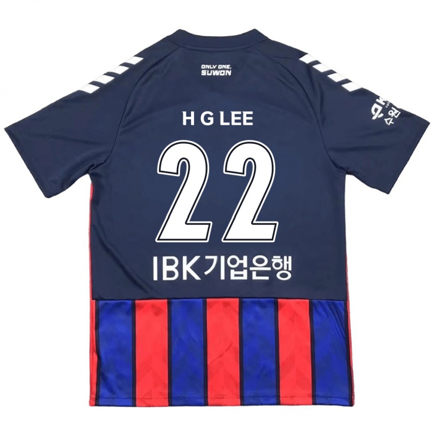 Niño Fútbol Camiseta Gwang-Hyeok Lee #22 Azul Rojo 1ª Equipación 2024/25 México