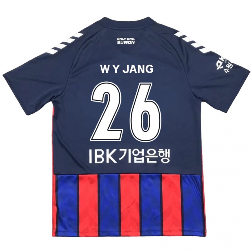 Niño Fútbol Camiseta Young-Woo Jang #26 Azul Rojo 1ª Equipación 2024/25 México