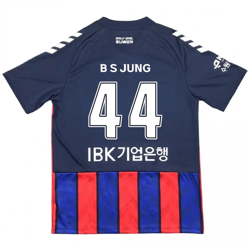 Niño Fútbol Camiseta Seung-Bae Jung #44 Azul Rojo 1ª Equipación 2024/25 México