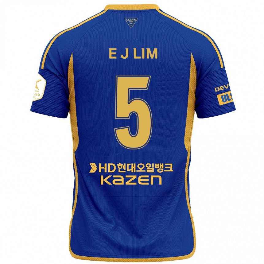 Niño Fútbol Camiseta Jong-Eun Lim #5 Azul Amarillo 1ª Equipación 2024/25 México