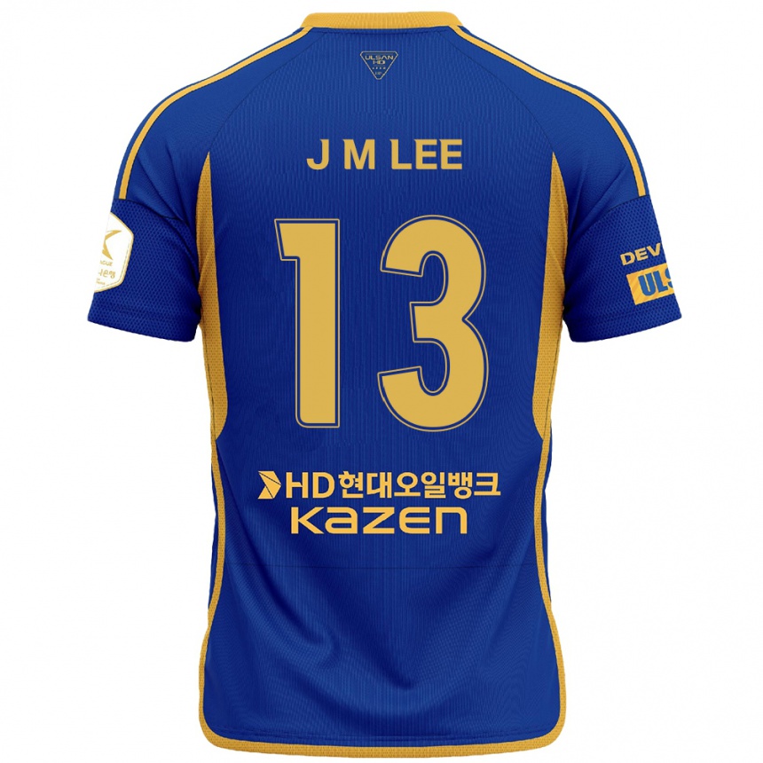 Niño Fútbol Camiseta Myung-Jae Lee #13 Azul Amarillo 1ª Equipación 2024/25 México