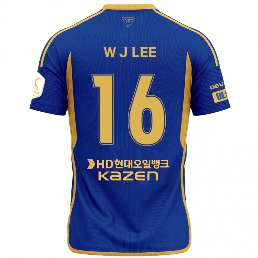 Niño Fútbol Camiseta Jae-Wook Lee #16 Azul Amarillo 1ª Equipación 2024/25 México