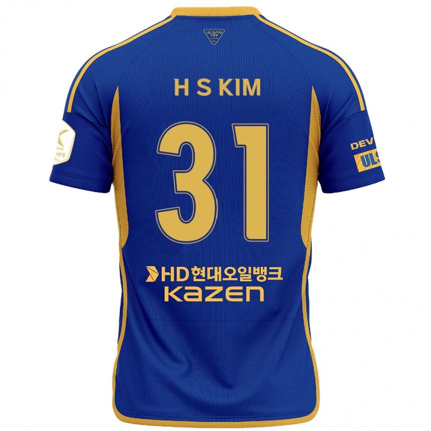 Niño Fútbol Camiseta Se-Hyoung Kim #31 Azul Amarillo 1ª Equipación 2024/25 México