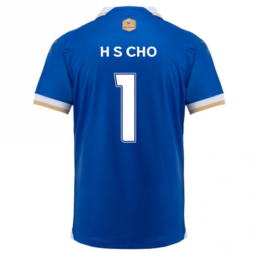 Niño Fútbol Camiseta Sung-Hoon Cho #1 Azul Blanco 1ª Equipación 2024/25 México