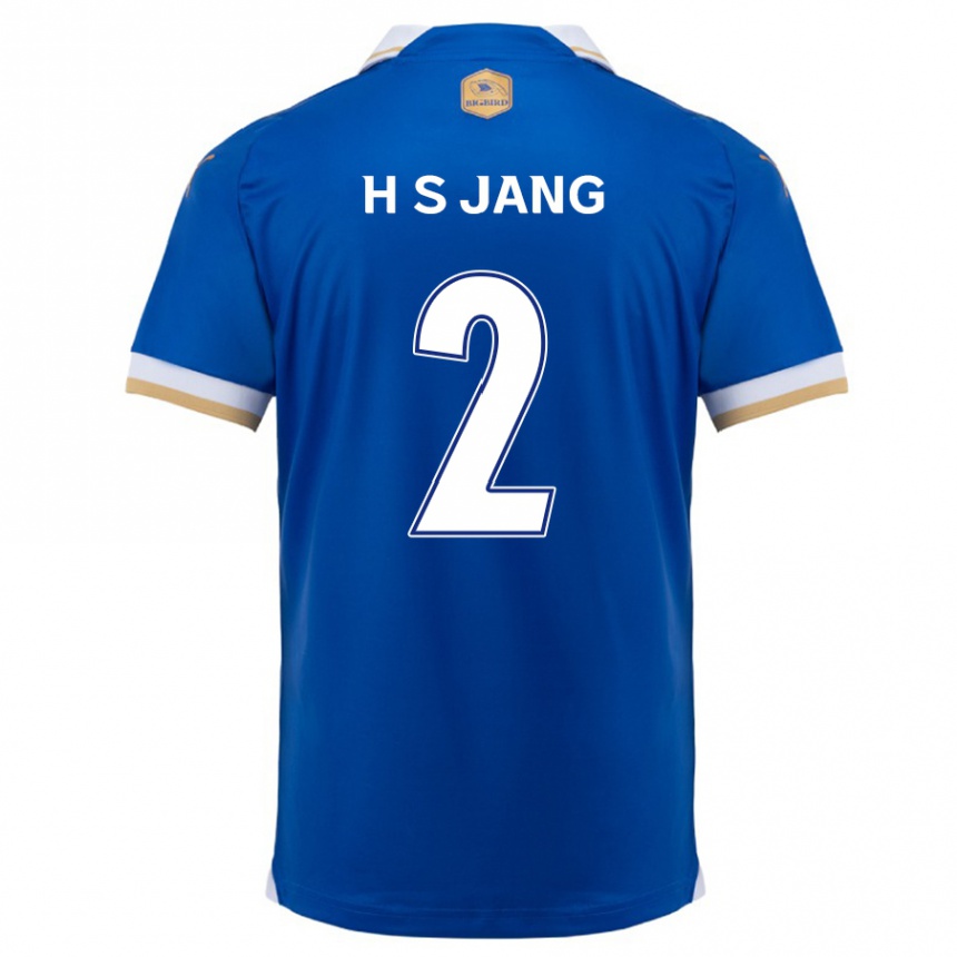 Niño Fútbol Camiseta Seok-Hwan Jang #2 Azul Blanco 1ª Equipación 2024/25 México