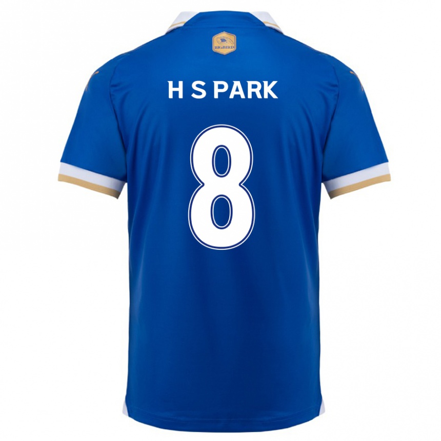 Niño Fútbol Camiseta Sang-Hyeok Park #8 Azul Blanco 1ª Equipación 2024/25 México