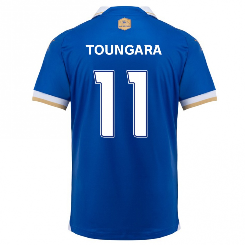 Niño Fútbol Camiseta Aboubacar Toungara #11 Azul Blanco 1ª Equipación 2024/25 México