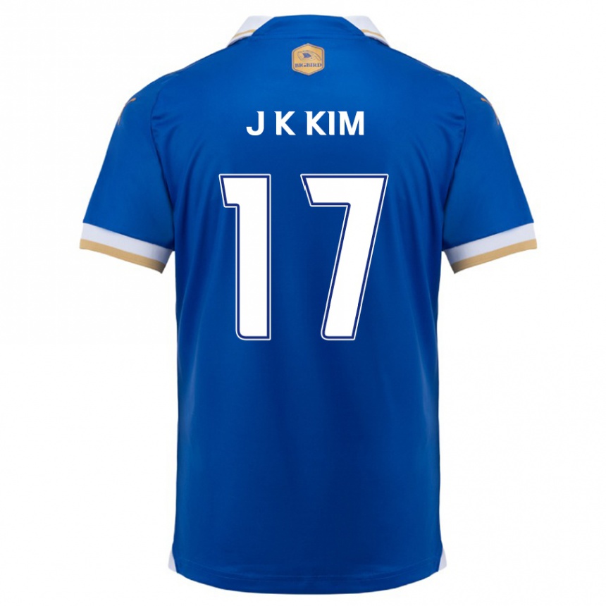 Niño Fútbol Camiseta Kyeong-Jung Kim #17 Azul Blanco 1ª Equipación 2024/25 México