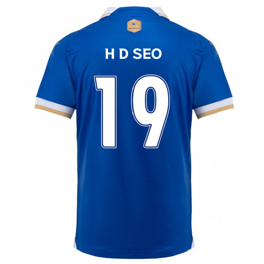 Niño Fútbol Camiseta Dong-Han Seo #19 Azul Blanco 1ª Equipación 2024/25 México