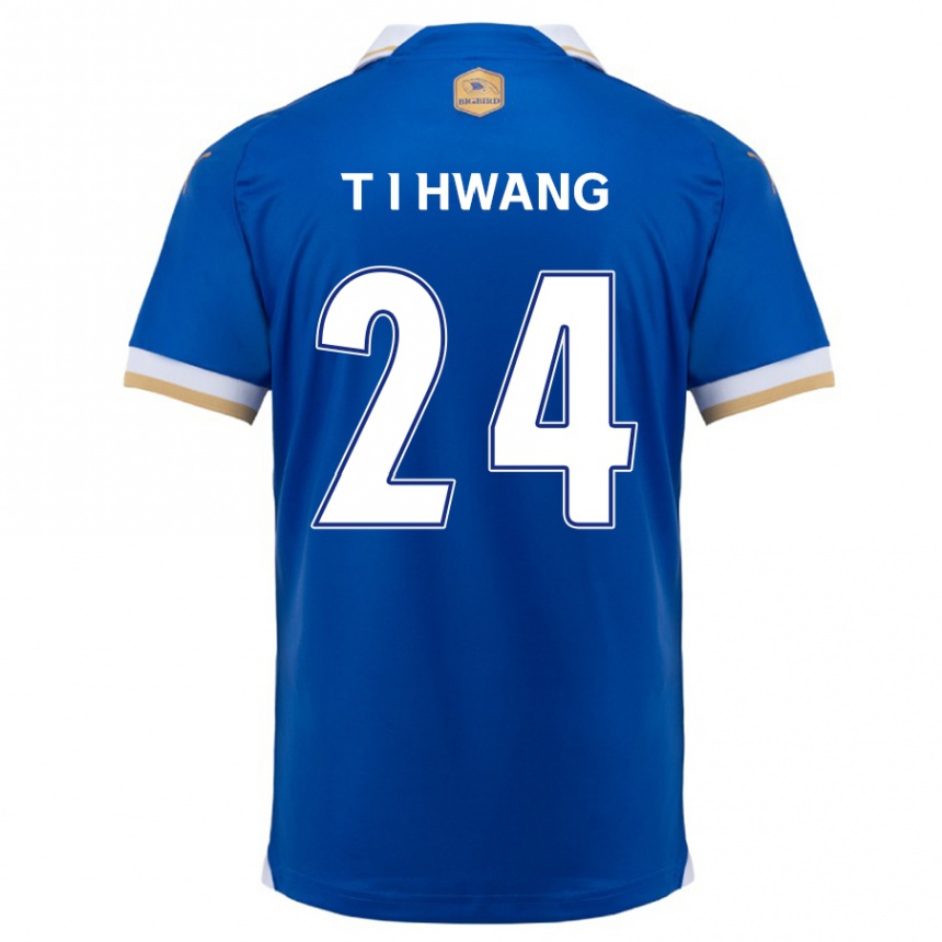 Niño Fútbol Camiseta In-Taek Hwang #24 Azul Blanco 1ª Equipación 2024/25 México