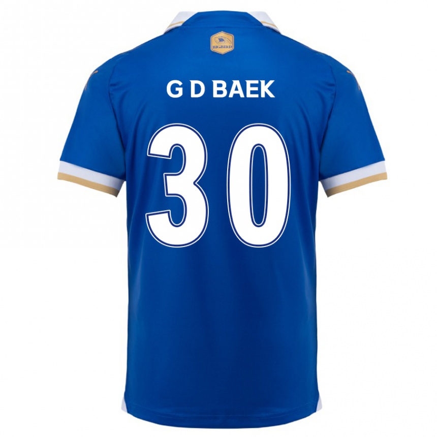 Niño Fútbol Camiseta Dong-Gyu Baek #30 Azul Blanco 1ª Equipación 2024/25 México