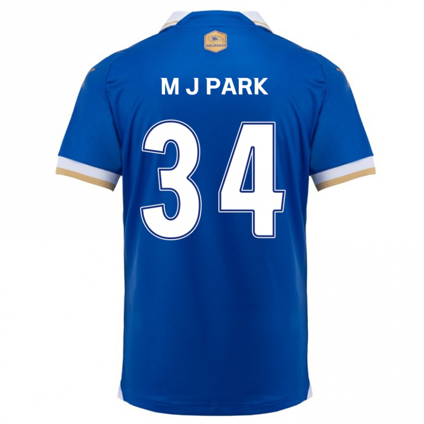 Niño Fútbol Camiseta Ji-Min Park #34 Azul Blanco 1ª Equipación 2024/25 México