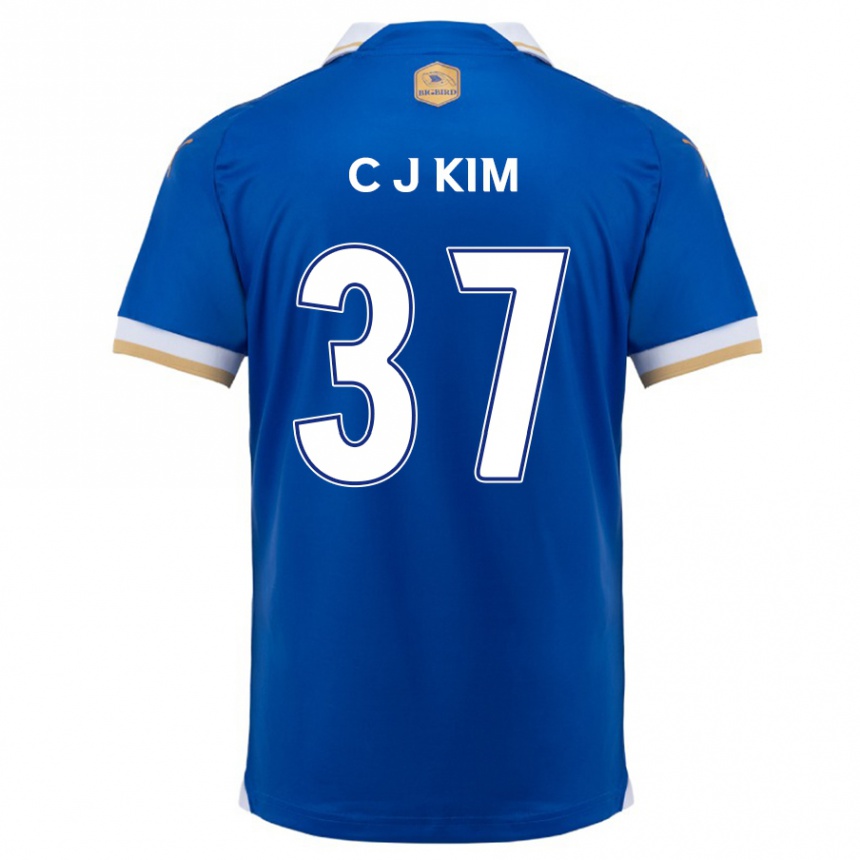 Niño Fútbol Camiseta Joo-Chan Kim #37 Azul Blanco 1ª Equipación 2024/25 México