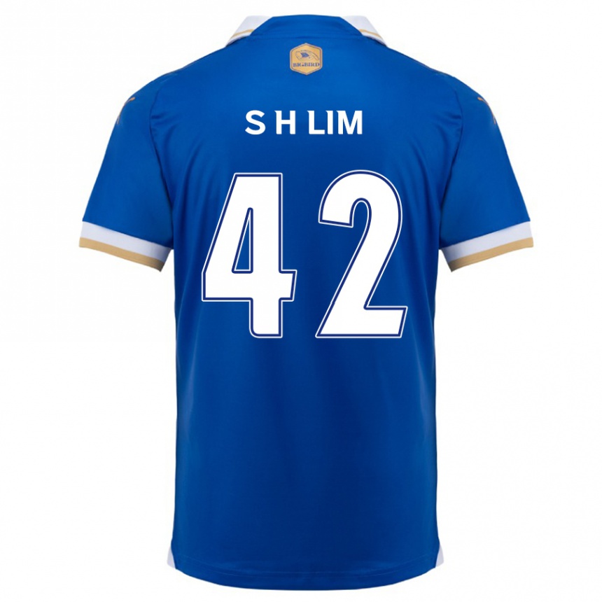 Niño Fútbol Camiseta Hyun-Sub Lim #42 Azul Blanco 1ª Equipación 2024/25 México