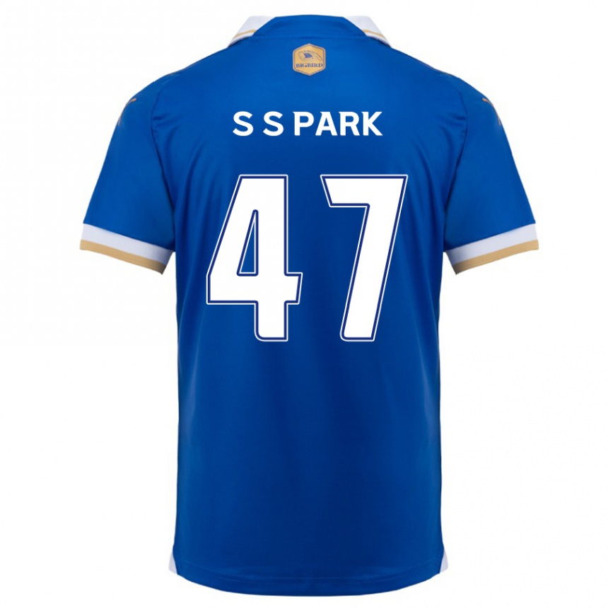 Niño Fútbol Camiseta Seung-Soo Park #47 Azul Blanco 1ª Equipación 2024/25 México