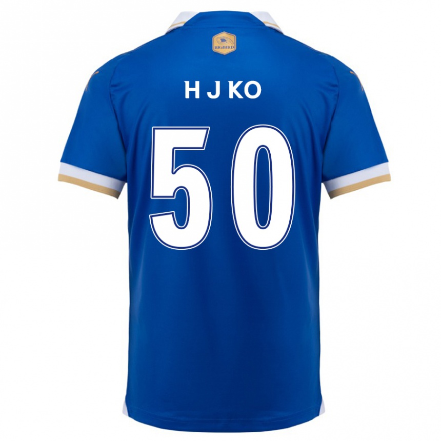 Niño Fútbol Camiseta Jong-Hyun Ko #50 Azul Blanco 1ª Equipación 2024/25 México