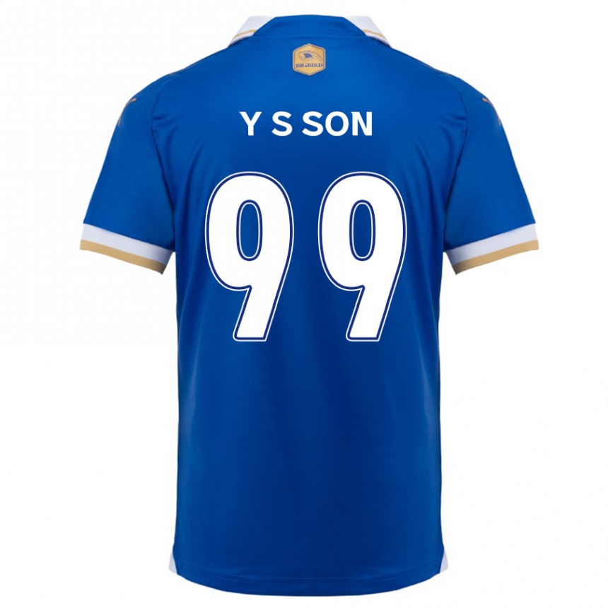 Niño Fútbol Camiseta Suk-Yong Son #99 Azul Blanco 1ª Equipación 2024/25 México