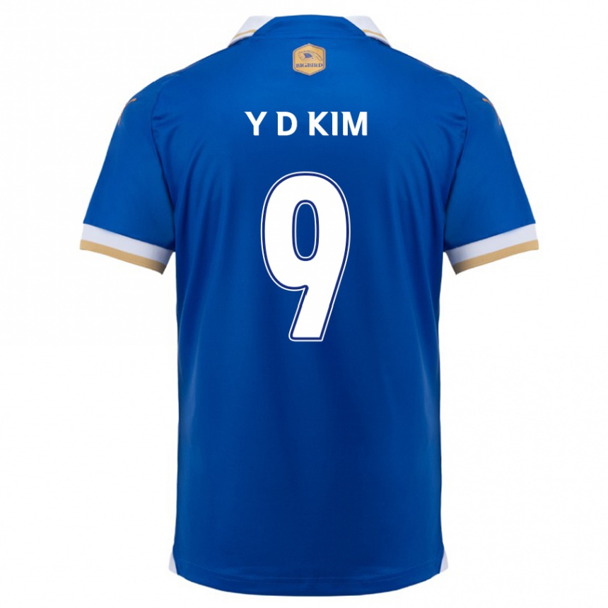 Niño Fútbol Camiseta Dong-Yeon Kim #9 Azul Blanco 1ª Equipación 2024/25 México