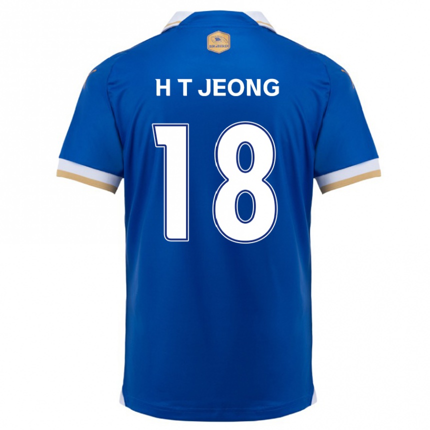 Niño Fútbol Camiseta Tae-Hwan Jeong #18 Azul Blanco 1ª Equipación 2024/25 México