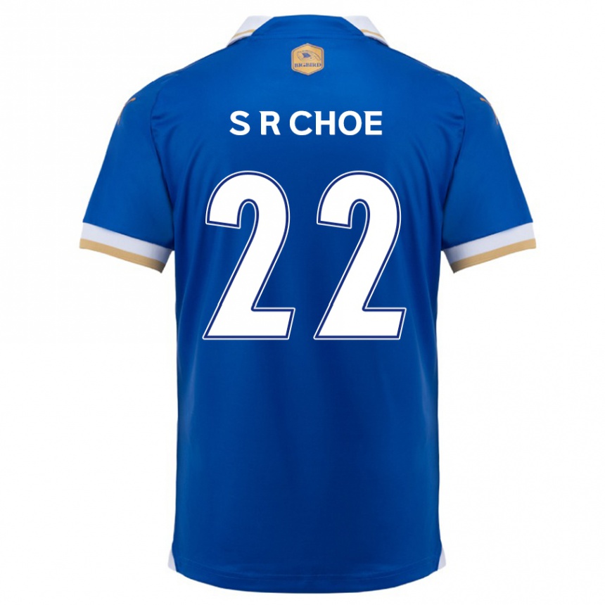 Niño Fútbol Camiseta Ryun-Seong Choe #22 Azul Blanco 1ª Equipación 2024/25 México