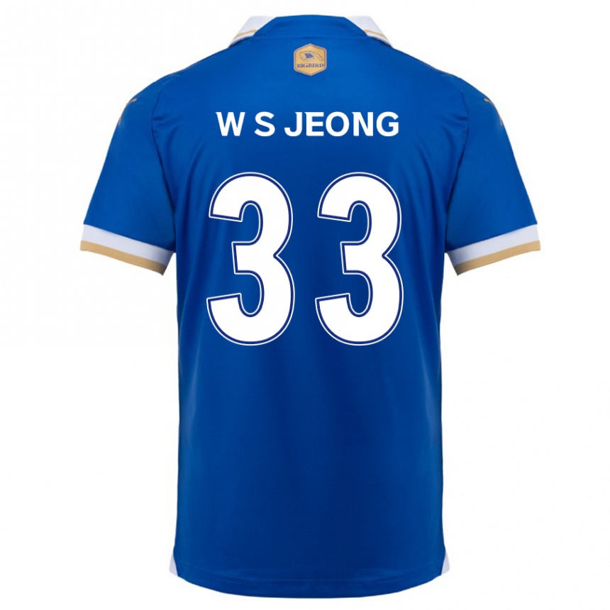 Niño Fútbol Camiseta Seo-Woo Jeong #33 Azul Blanco 1ª Equipación 2024/25 México