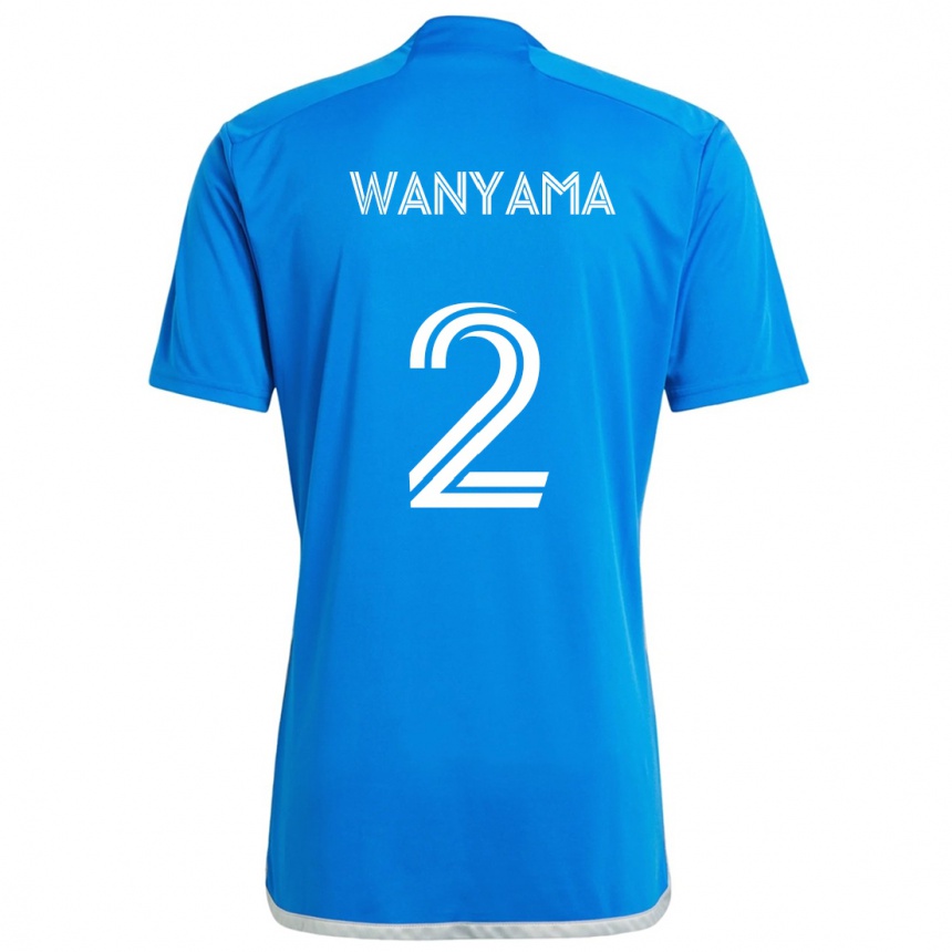 Niño Fútbol Camiseta Victor Wanyama #2 Azul Blanco 1ª Equipación 2024/25 México