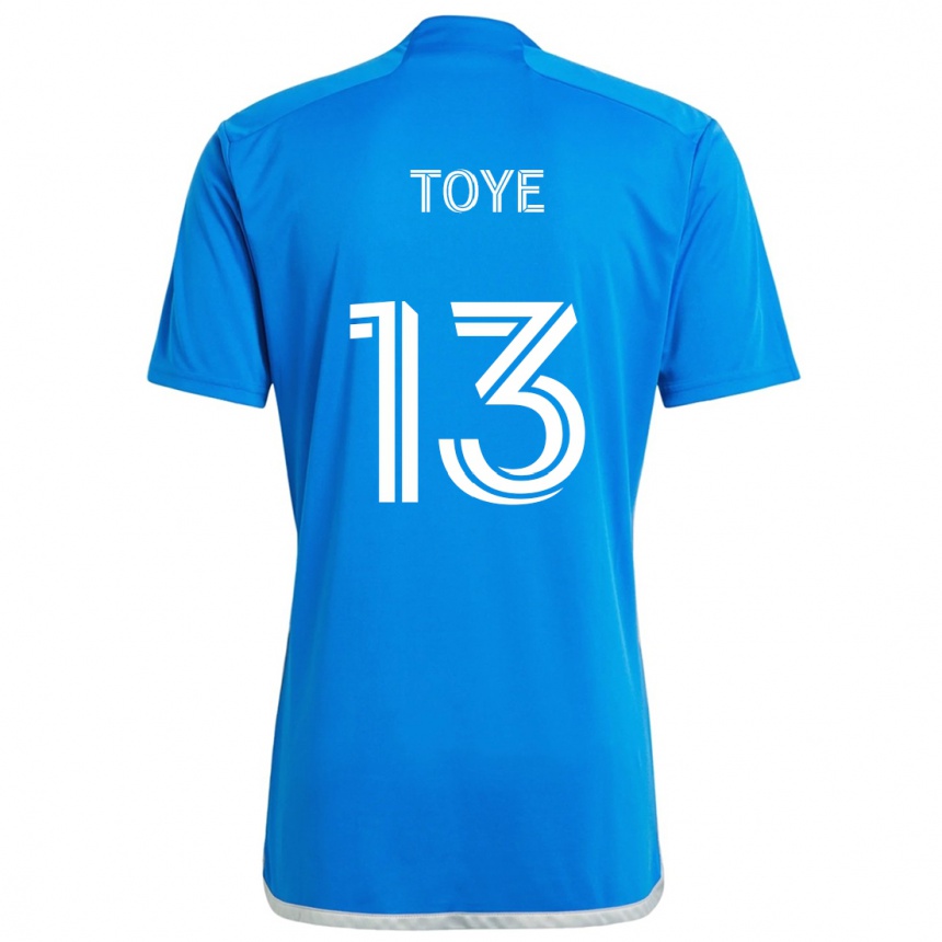 Niño Fútbol Camiseta Mason Toye #13 Azul Blanco 1ª Equipación 2024/25 México