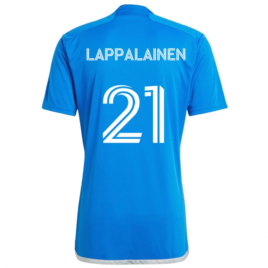 Niño Fútbol Camiseta Lassi Lappalainen #21 Azul Blanco 1ª Equipación 2024/25 México