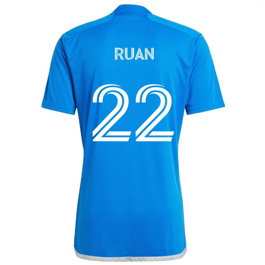 Niño Fútbol Camiseta Ruan #22 Azul Blanco 1ª Equipación 2024/25 México