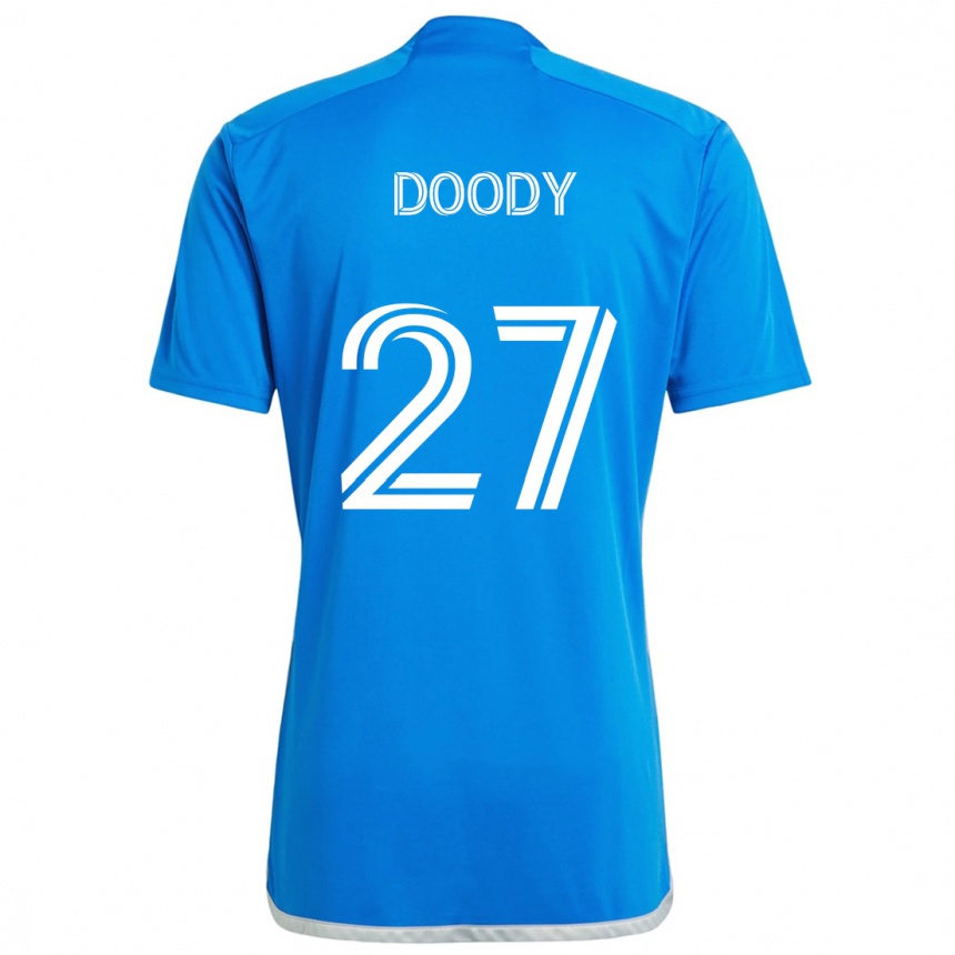 Niño Fútbol Camiseta Grayson Doody #27 Azul Blanco 1ª Equipación 2024/25 México