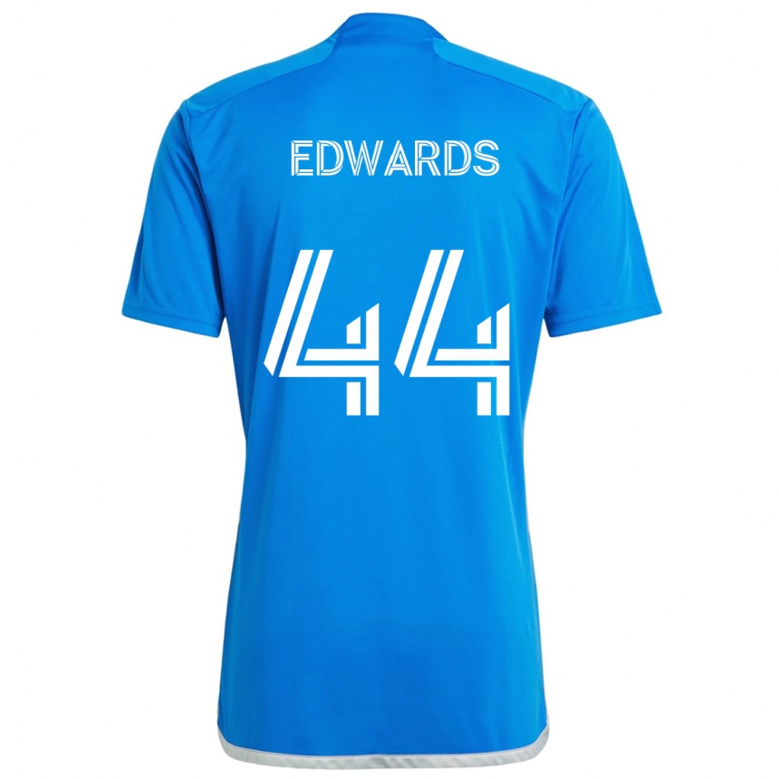 Niño Fútbol Camiseta Raheem Edwards #44 Azul Blanco 1ª Equipación 2024/25 México