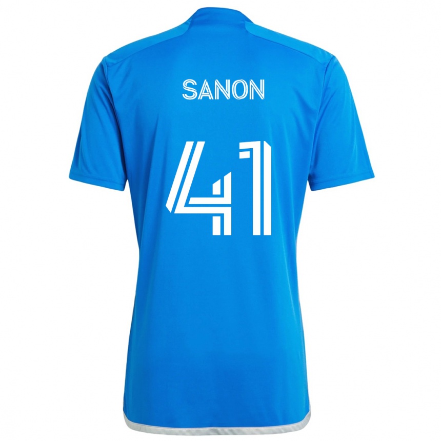 Niño Fútbol Camiseta Jérémy Sanon #41 Azul Blanco 1ª Equipación 2024/25 México