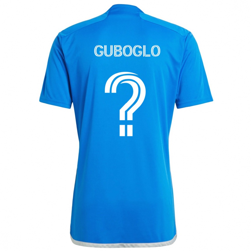 Niño Fútbol Camiseta Yuri Guboglo #0 Azul Blanco 1ª Equipación 2024/25 México